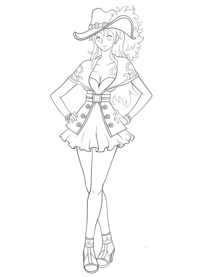 Desenho de Personagem de Anime com Estilo Único
