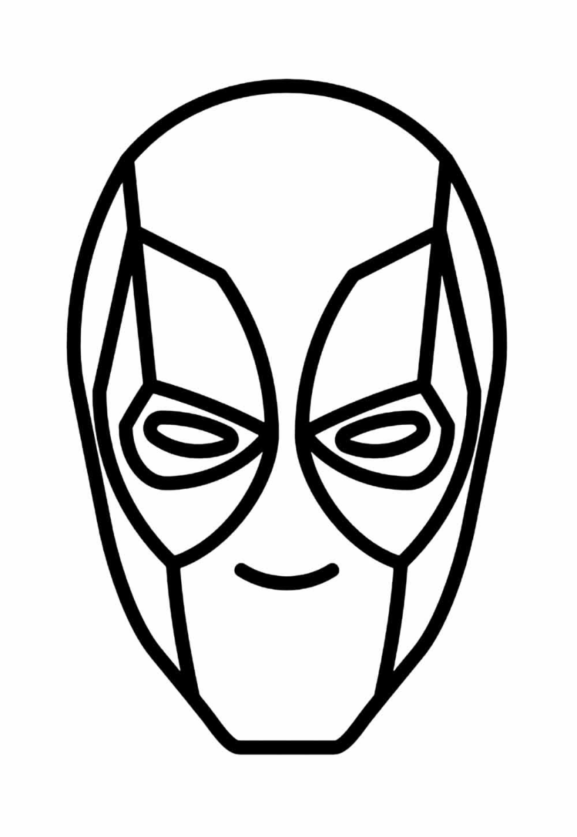 Divertido Desenho de Deadpool para Colorir