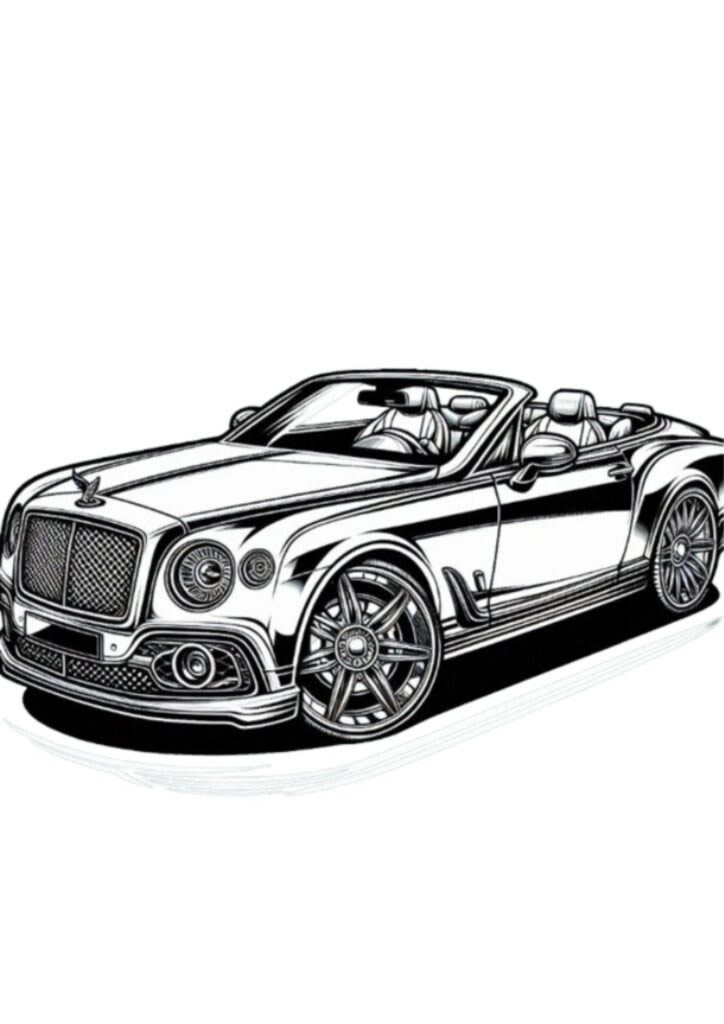 Desenho Detalhado de Um Carro Luxuoso