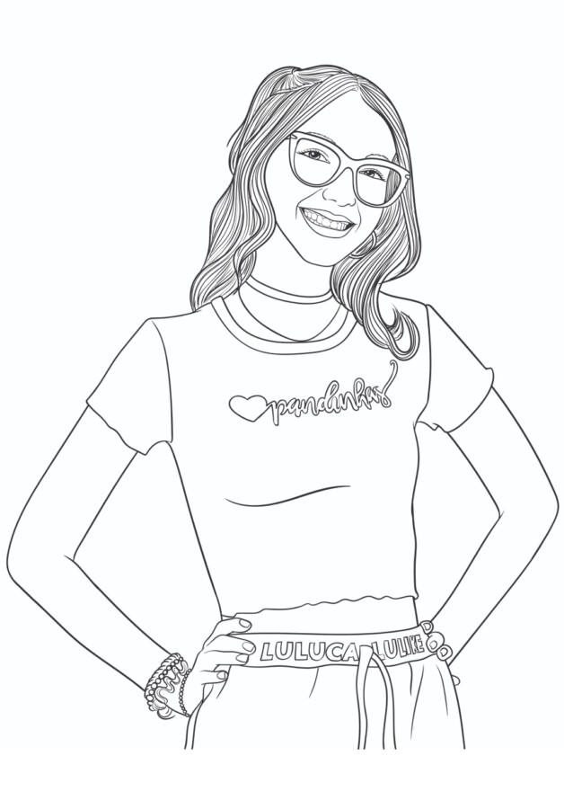 Desenho de Luluca Pronta para Colorir