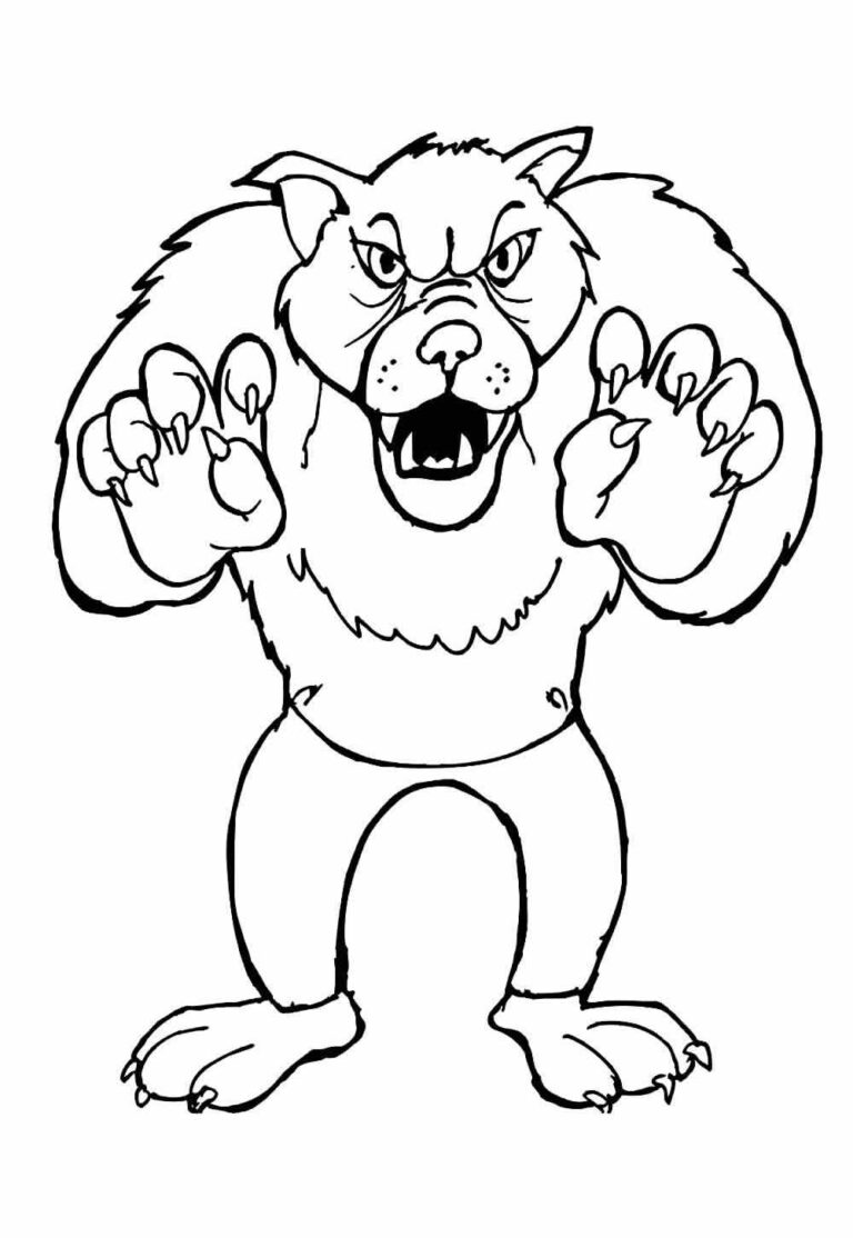 Desvende o Lado Selvagem: Um Lobo Feroz para Colorir