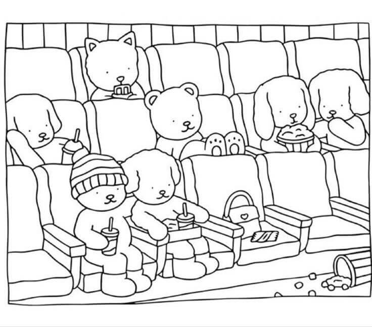 Diversão Animal no Cinema: Hora de Colorir!
