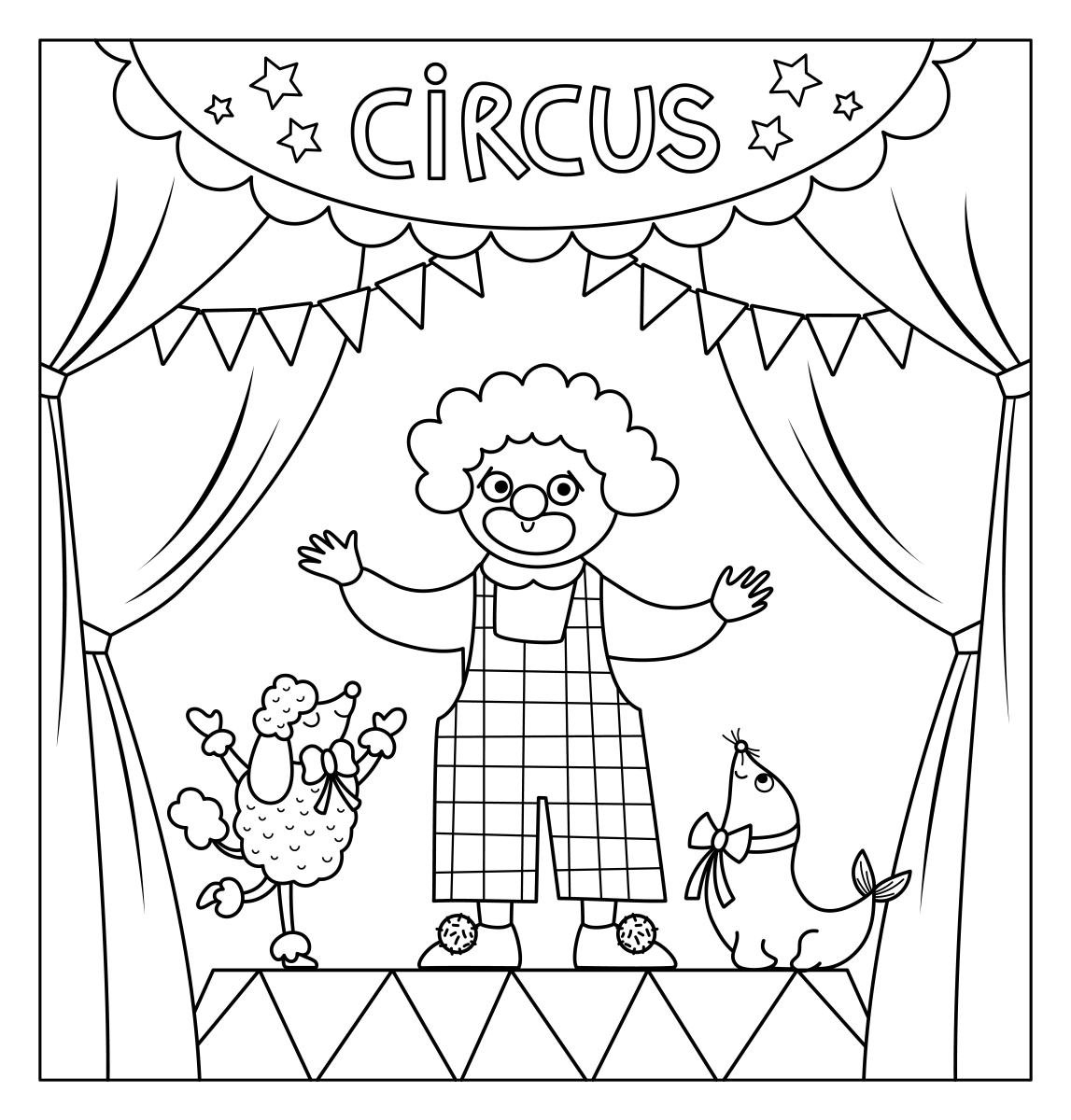 Diversão no Circo com o Palhaço