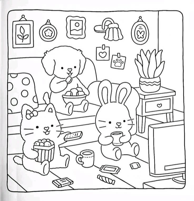 Diversão e Pipoca com Amigos Adoráveis