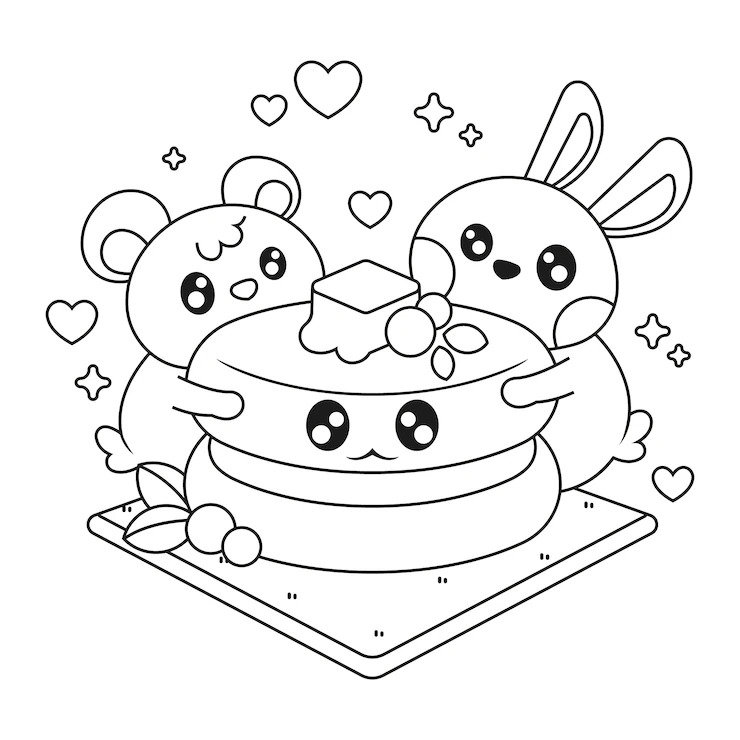 Diversão Kawaii com Amigos Adoráveis