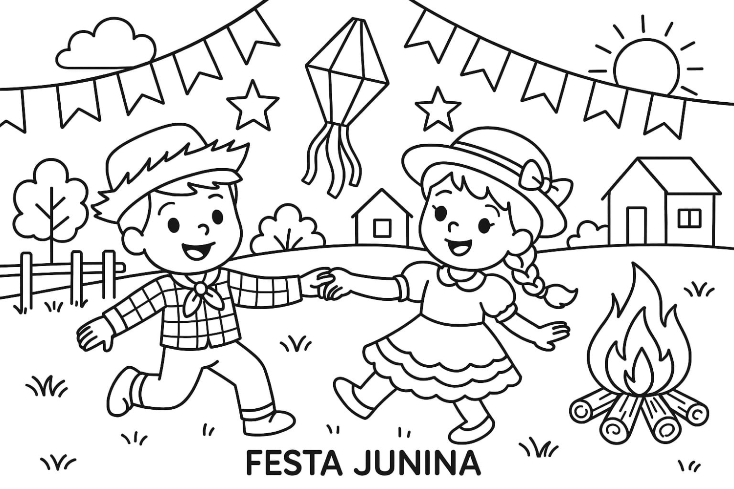 Diversão na Festa Junina