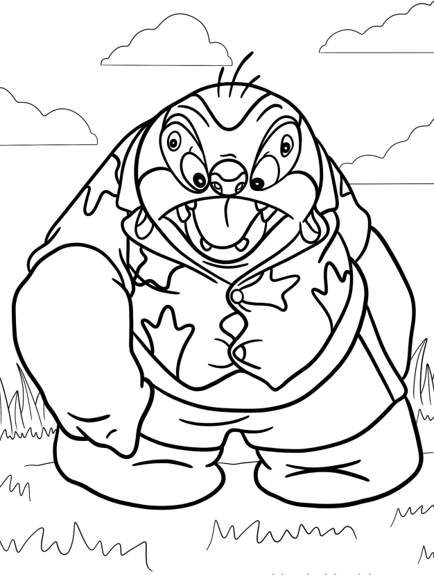 Divirta-se Colorindo Gantu de Lilo & Stitch