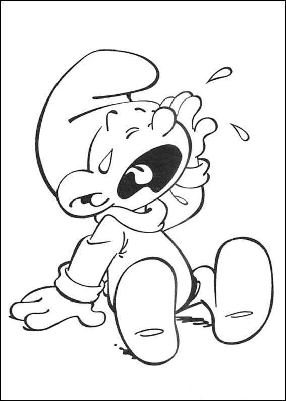 Divirta-se Colorindo um Smurf Chorão
