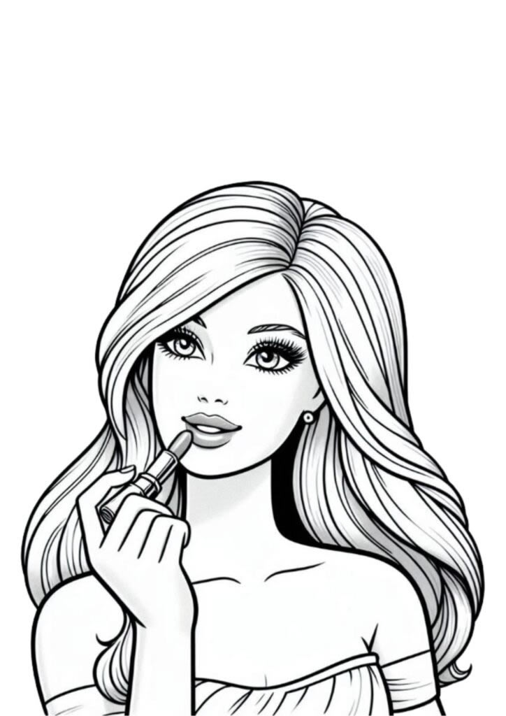 Elegância Atemporal: Barbie com Batom