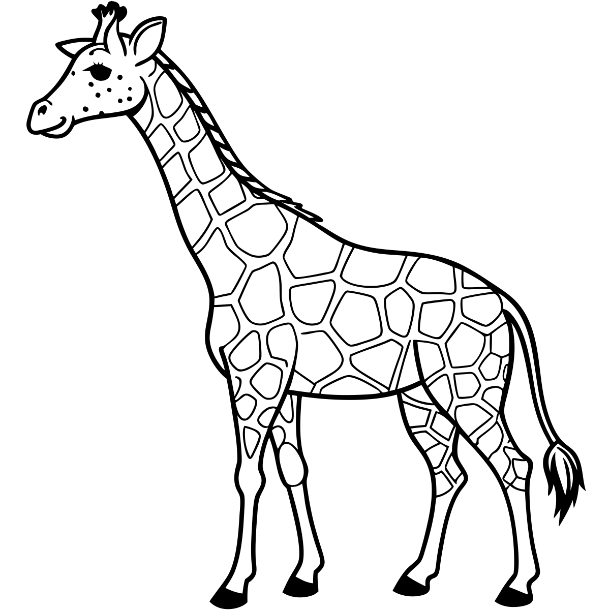 A Elegância da Girafa em Preto e Branco
