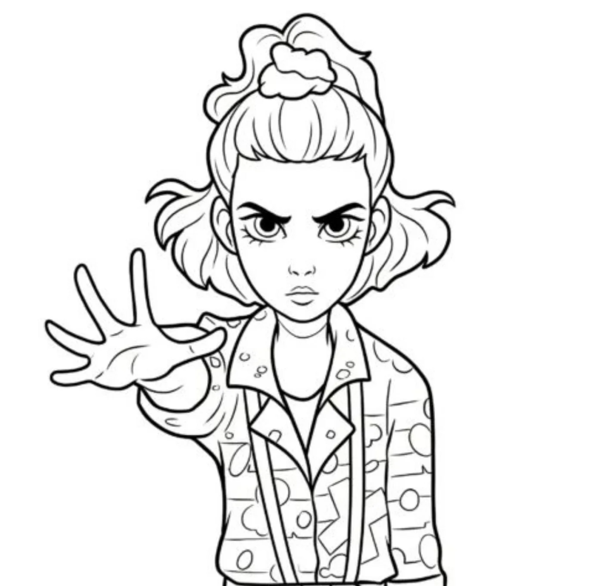 Eleven usando seus poderes para colorir
