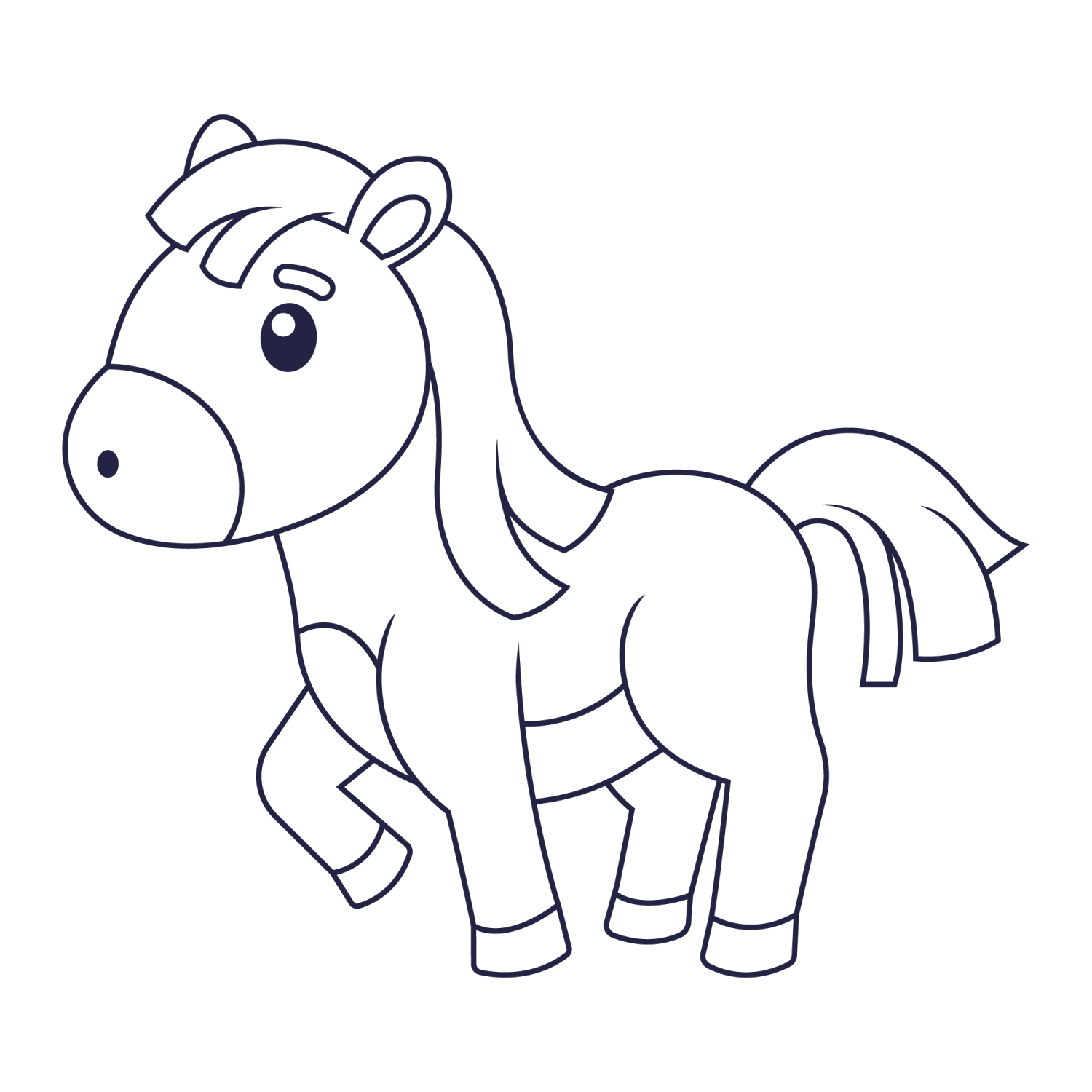 Encantador Desenho de Pônei