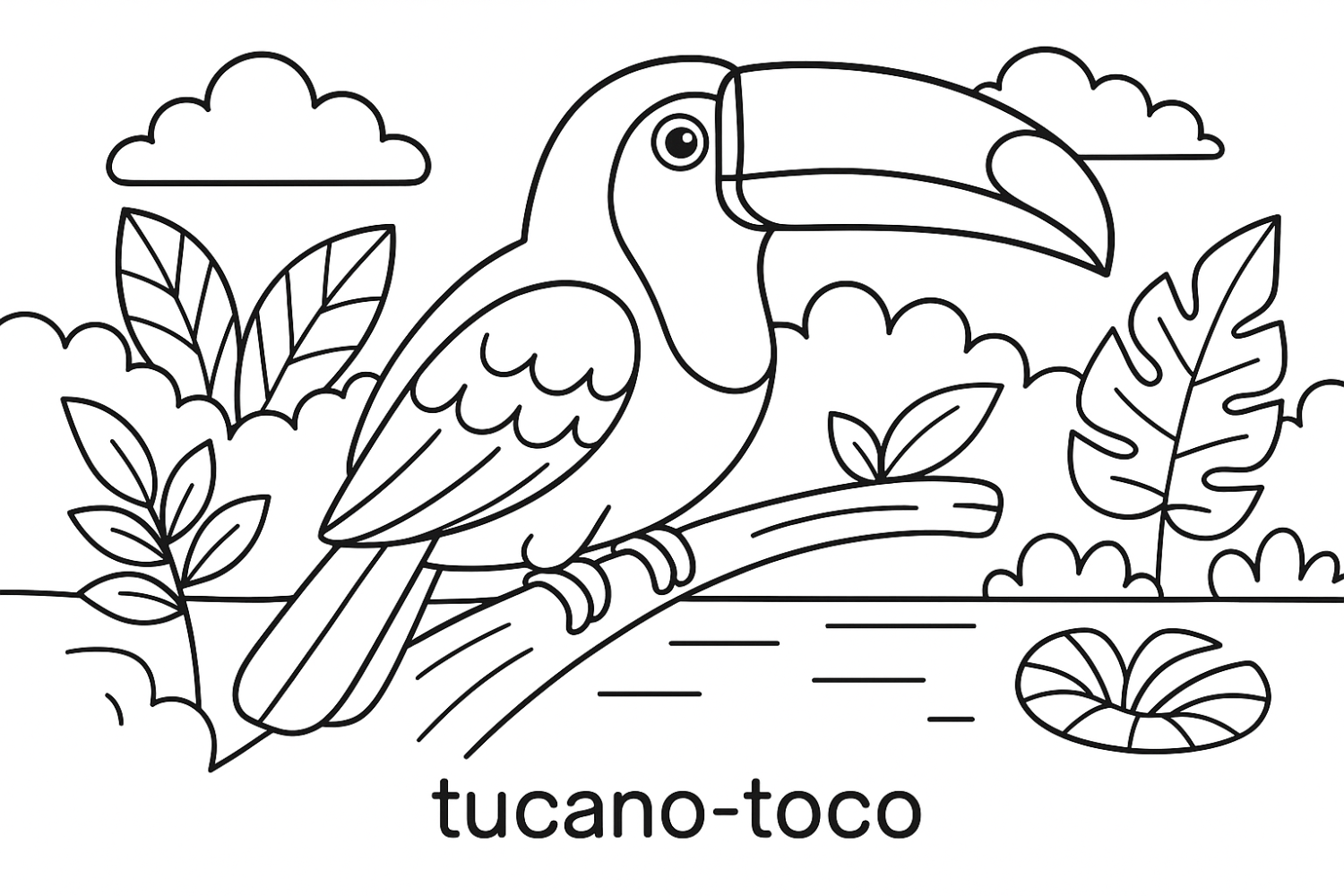 Encantador Tucano-Toco na Natureza