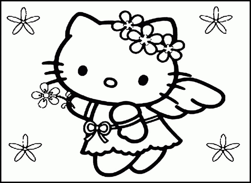 Encantadora Hello Kitty com Asas de Anjo