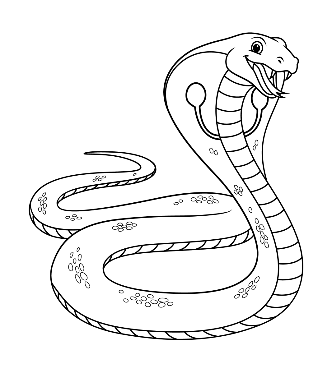 Encare a Majestosa Cobra Pronta para Colorir