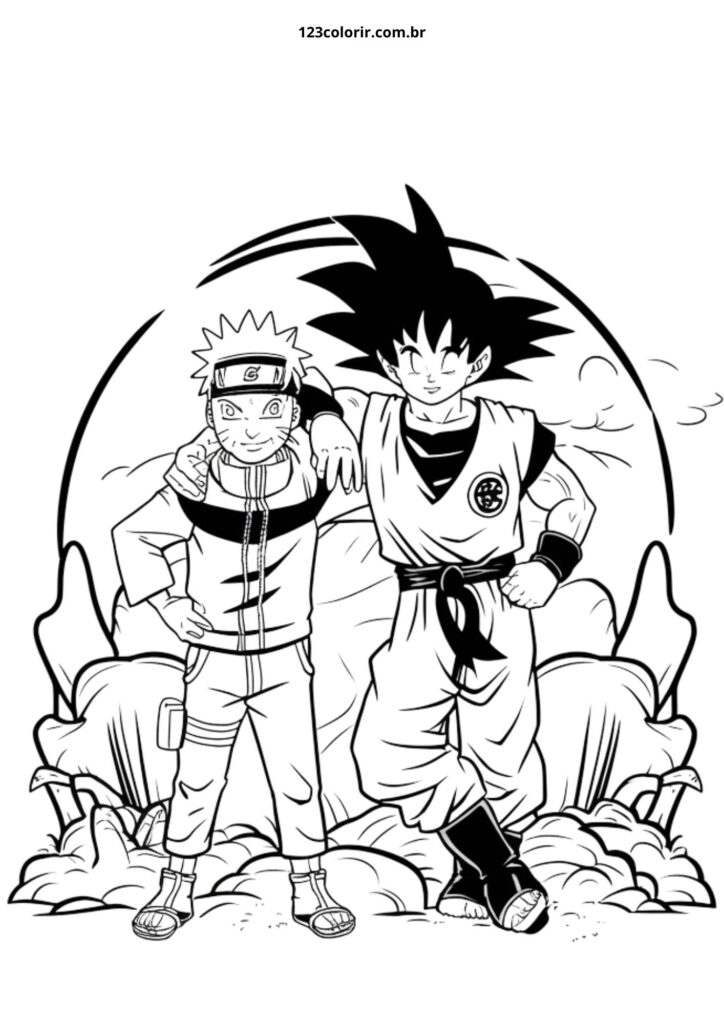 Encontro Épico de Goku e Naruto