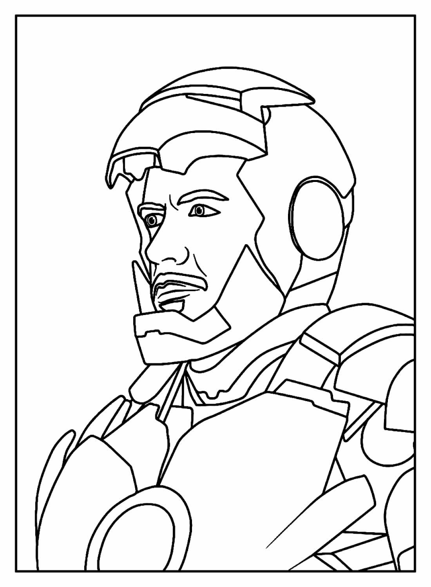 Energia do Homem de Ferro Pronta para Colorir