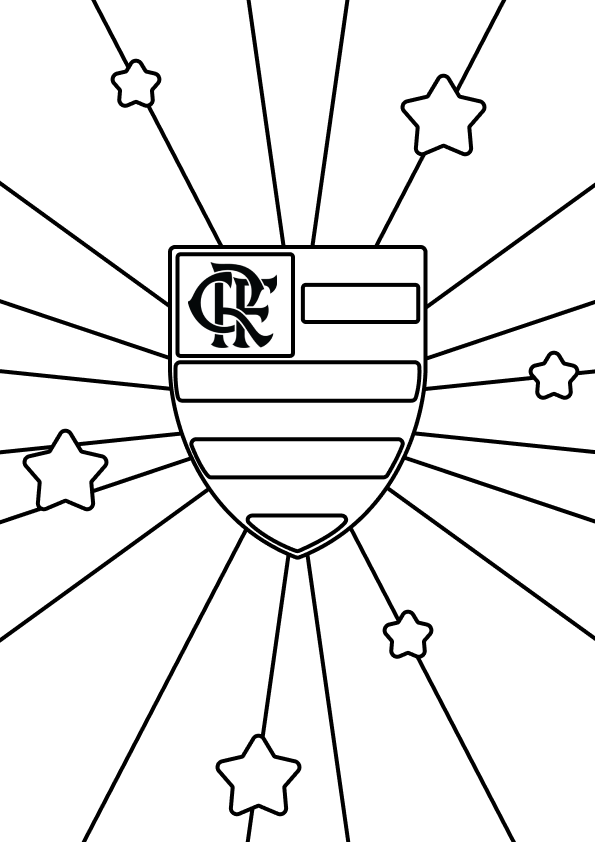 Escudo do Flamengo para Colorir
