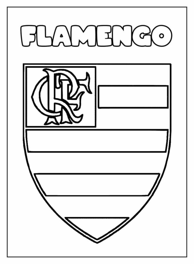 Escudo do Flamengo para Colorir
