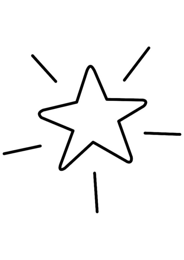 Estrela Radiante para Colorir