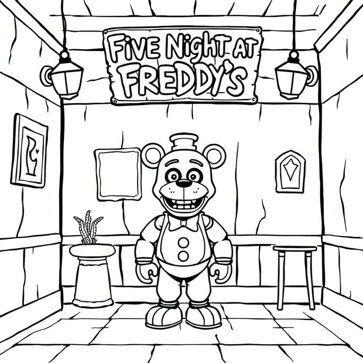 Explore a Cor do Mundo de Freddy Fazbear