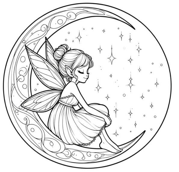 Encantadora Fada da Lua Sonhadora
