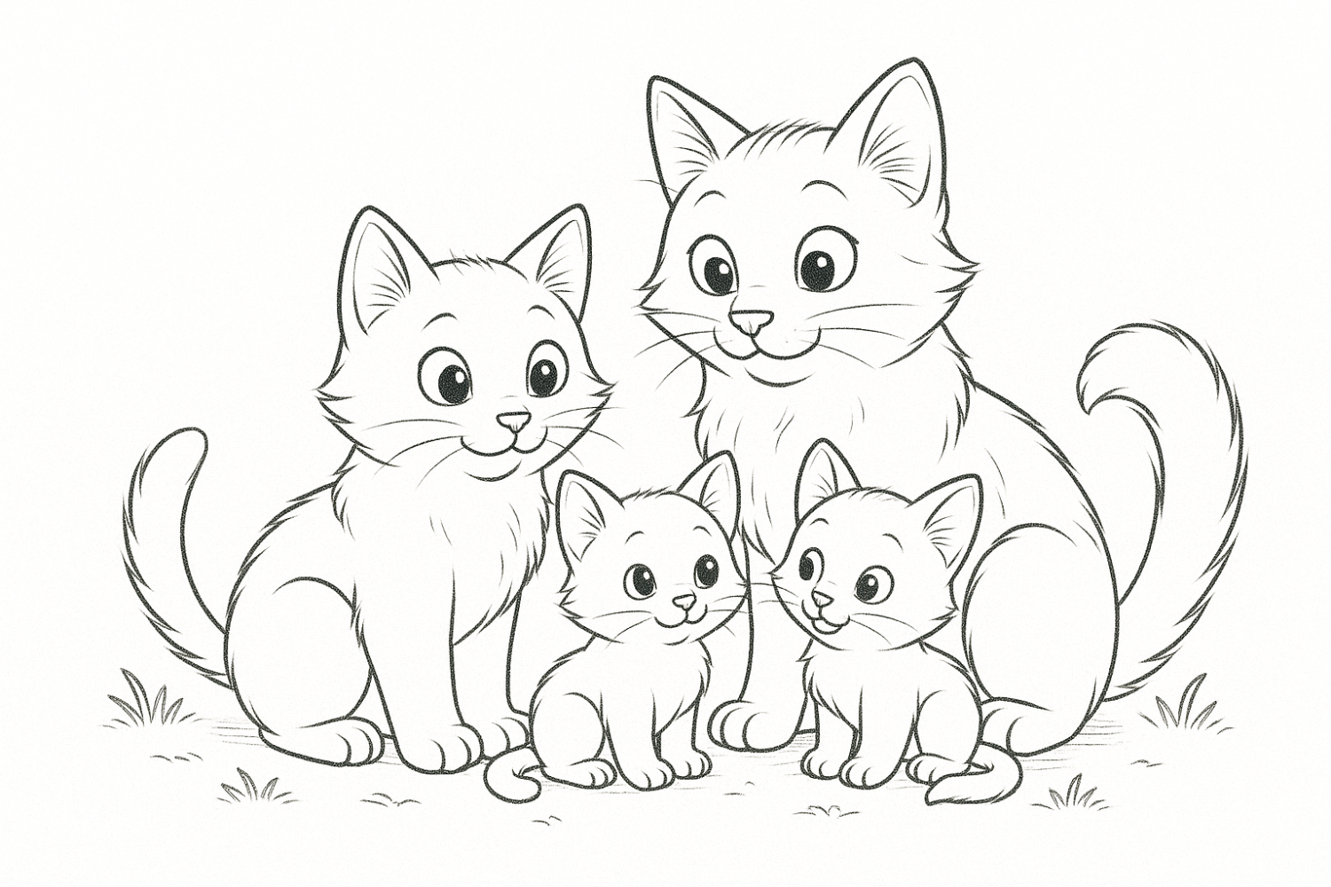 Família de Gatinhos Adoráveis