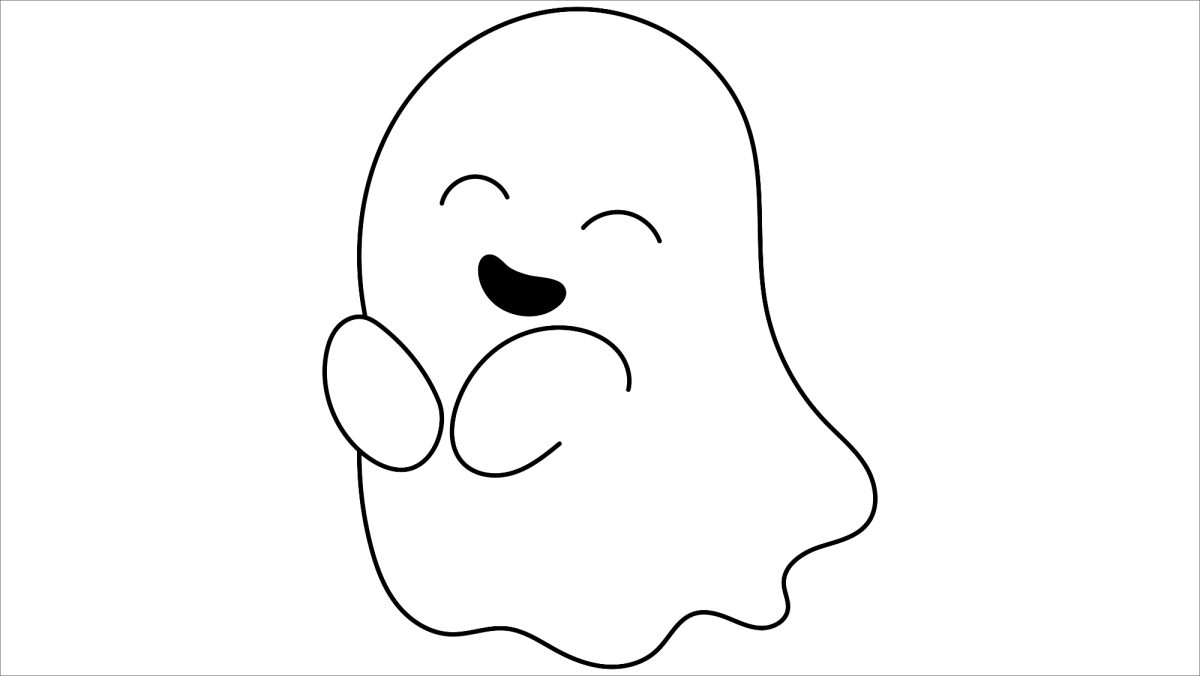 Fantasminha tímido para colorir