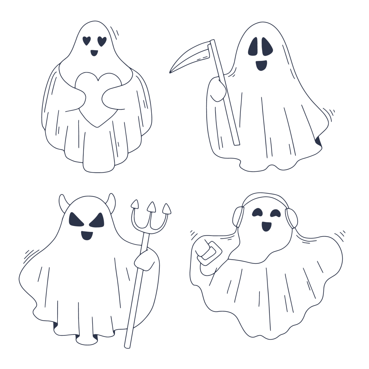 Fantasminhas Divertidos no Halloween