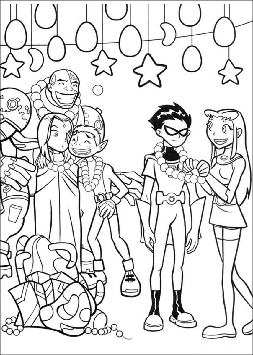 Festa dos Jovens Titãs: Hora de Colorir!