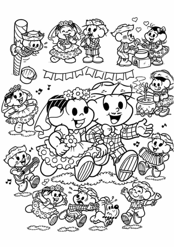 Festa Junina com a Turma da Mônica