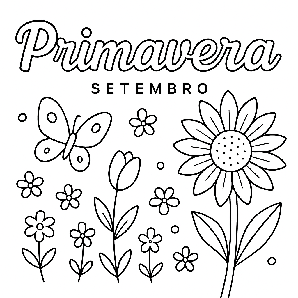 Florescer da Primavera: Arte para Colorir