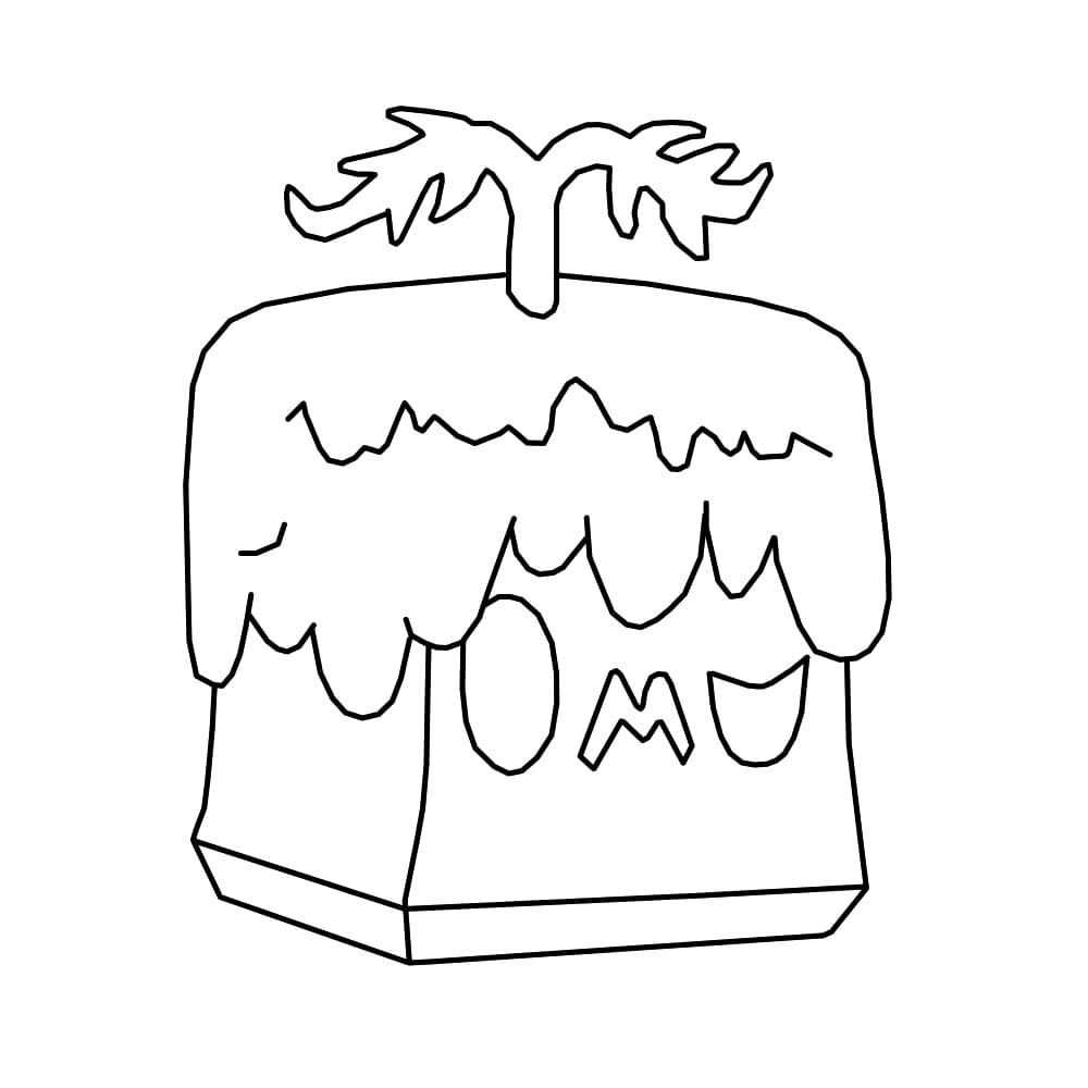 Fruta Gelo coberta de neve de Blox Fruits para colorir