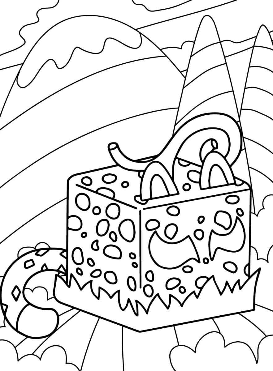 Fruta Leopardo na selva de Blox Fruits para colorir