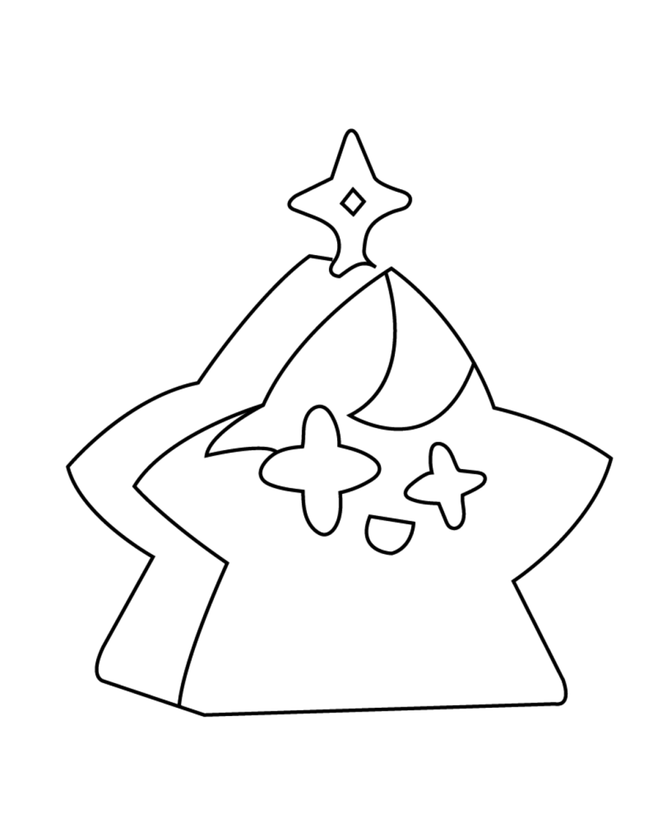 Fruta Portal em forma de estrela de Blox Fruits para colorir