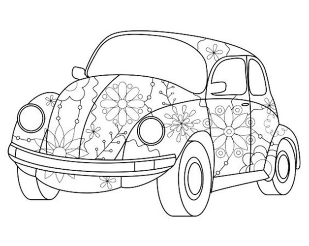 Colorindo o Fusca Psicodélico