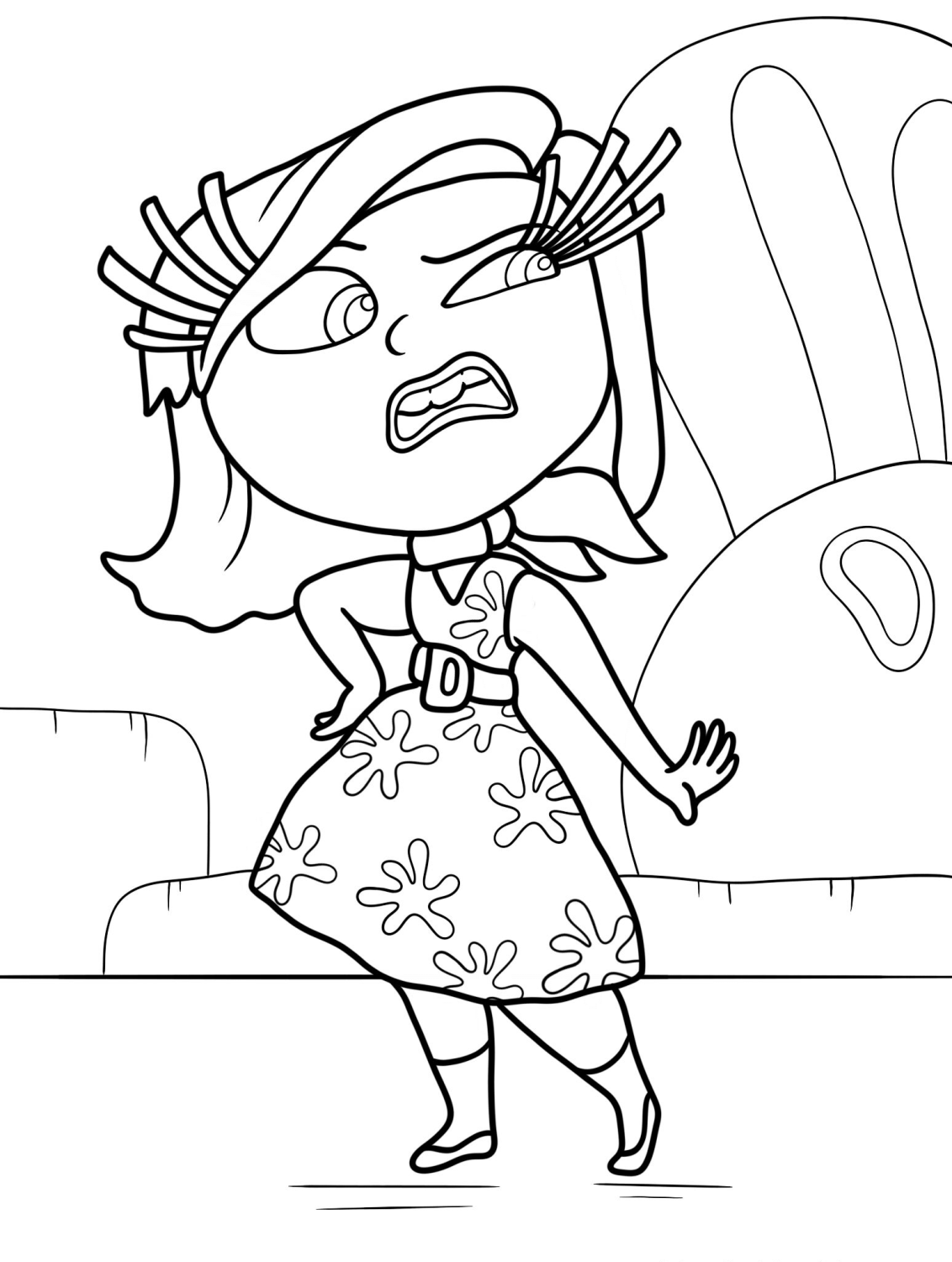 Garota Atrevida em Cena Cartoon