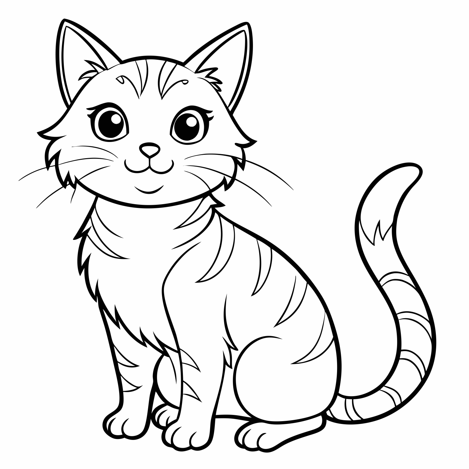 Gatinho Adorável para Colorir