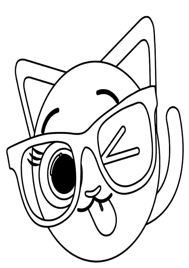Gato Estiloso Pronto para Colorir