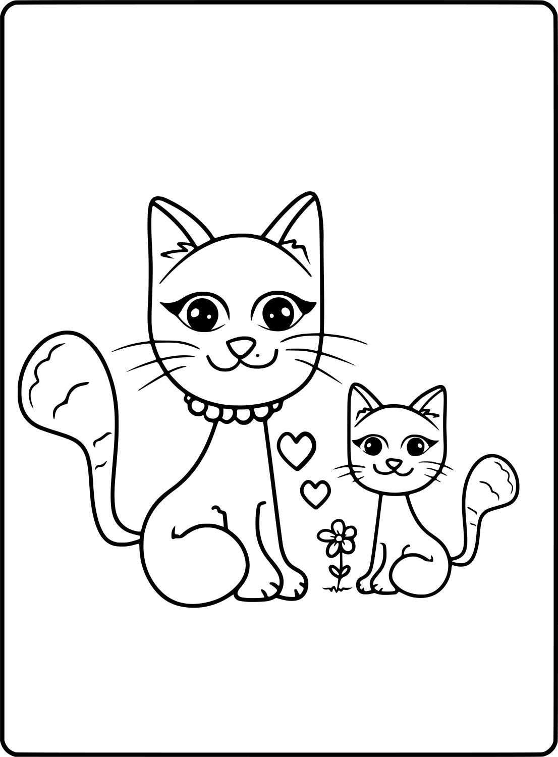 Gatos Felizes para Colorir