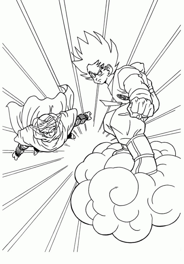 Batalha Épica: Gohan e Picollo em Ação