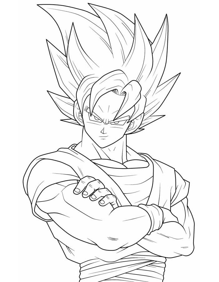 Goku em Posição de Combate