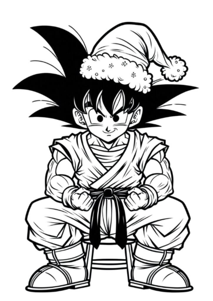 Goku Noel Pronto para a Ação!