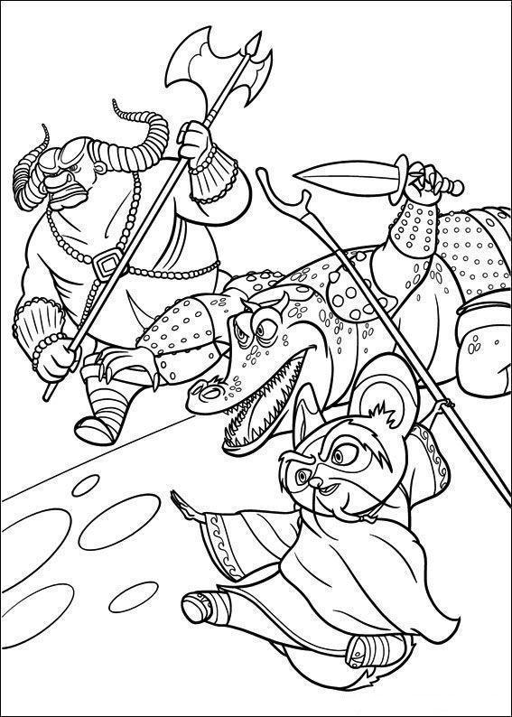 Os Guerreiros de Kung Fu Panda em Ação