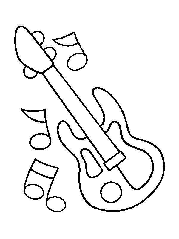 Hora de Colorir: Guitarra e Notas Musicais