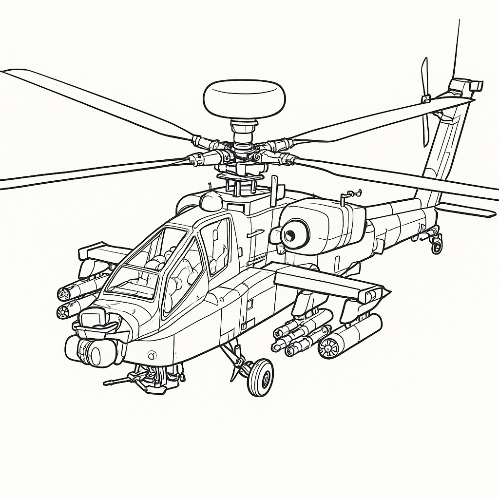 Helicóptero Apache em Detalhe