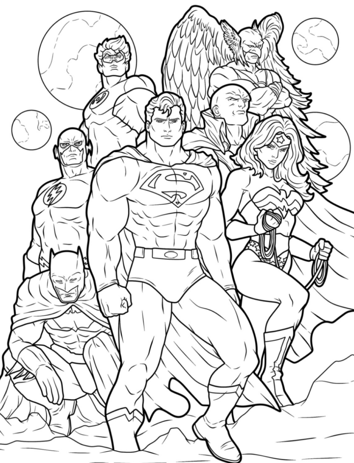 Heróis em Ação: Colorindo a Liga da Justiça