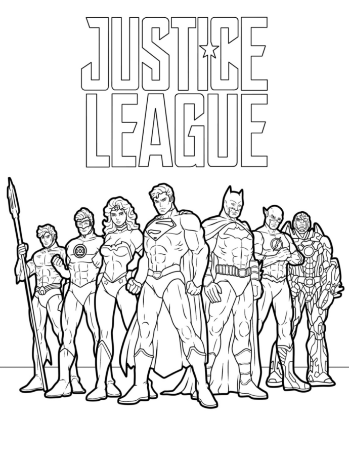 Heróis Icônicos da Liga da Justiça Prontos para Colorir