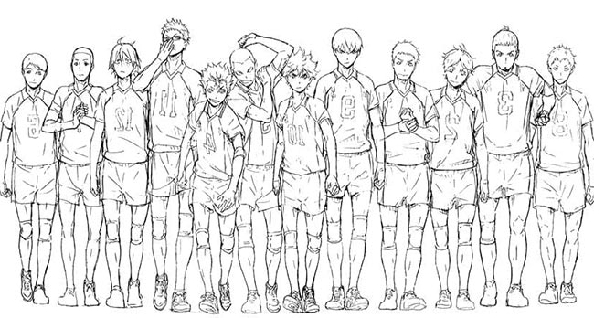 Os Heróis de Karasuno em Formação