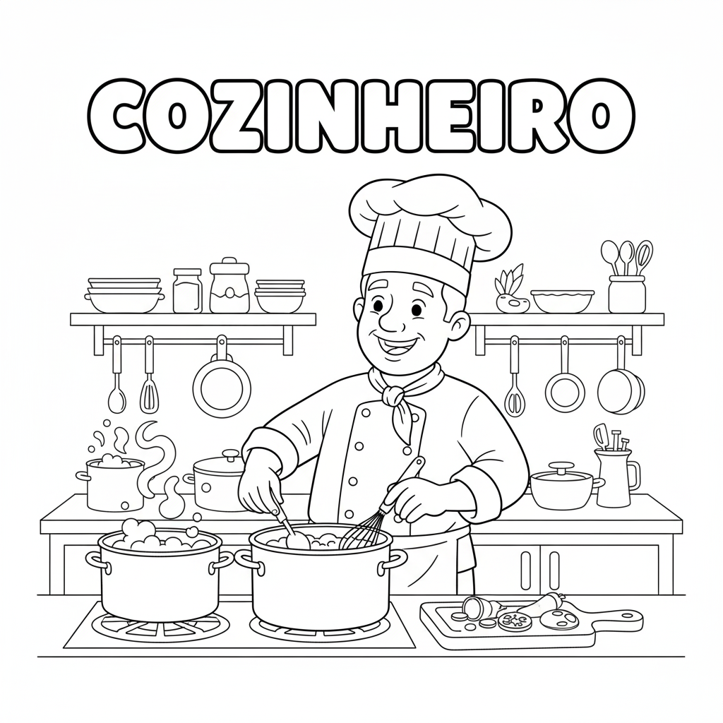 Hora de Colorir – A Arte do Cozinheiro